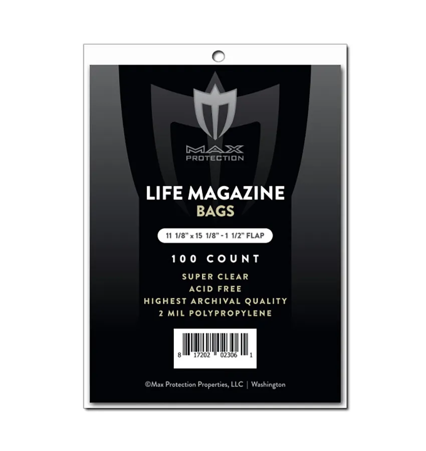 100ct Pack Life Magazine Bags - 11-1/8x14-1/4