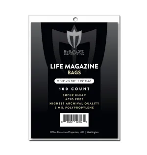 100ct Pack Life Magazine Bags - 11-1/8x14-1/4