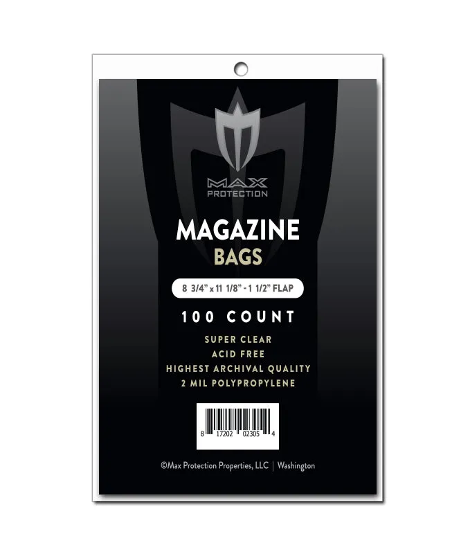 100ct Pack Magazine Bags - 8-3/4x11-1/8