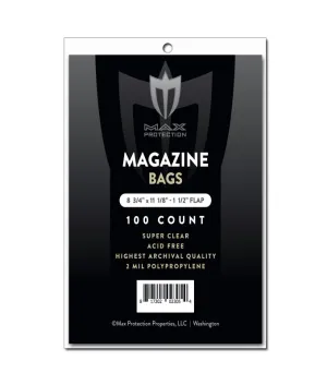 100ct Pack Magazine Bags - 8-3/4x11-1/8