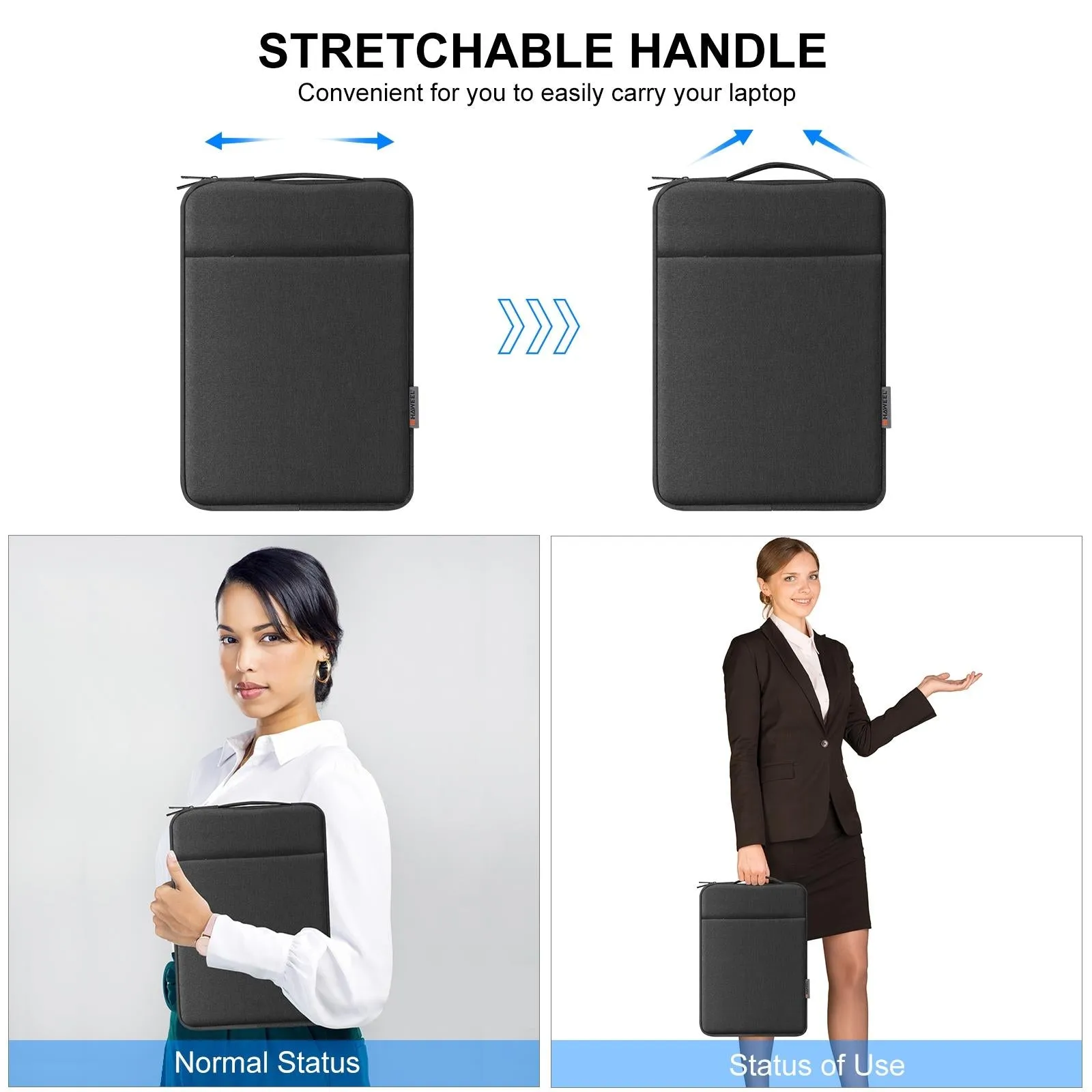 15-16.7 Inch Laptop Sleeve Briefcase With Zipper And Handle