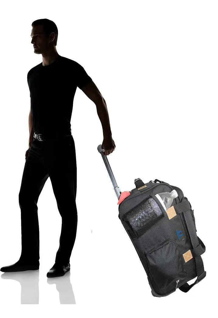 17" Rolling Personal Item Under Seat Luggage For Virgin Australian, Sun Country, Alaska, Delta Airlines (Black)