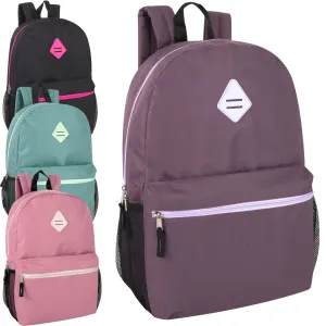 19 Inch Backpack With Side Mesh Pockets - Girls Colors