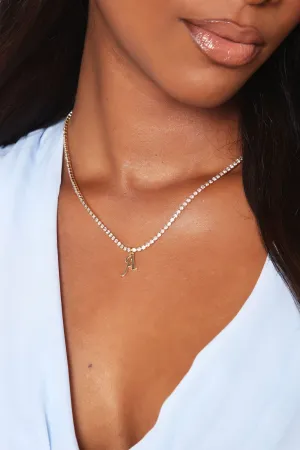 Always Personal 'A' Initial Necklace - Gold
