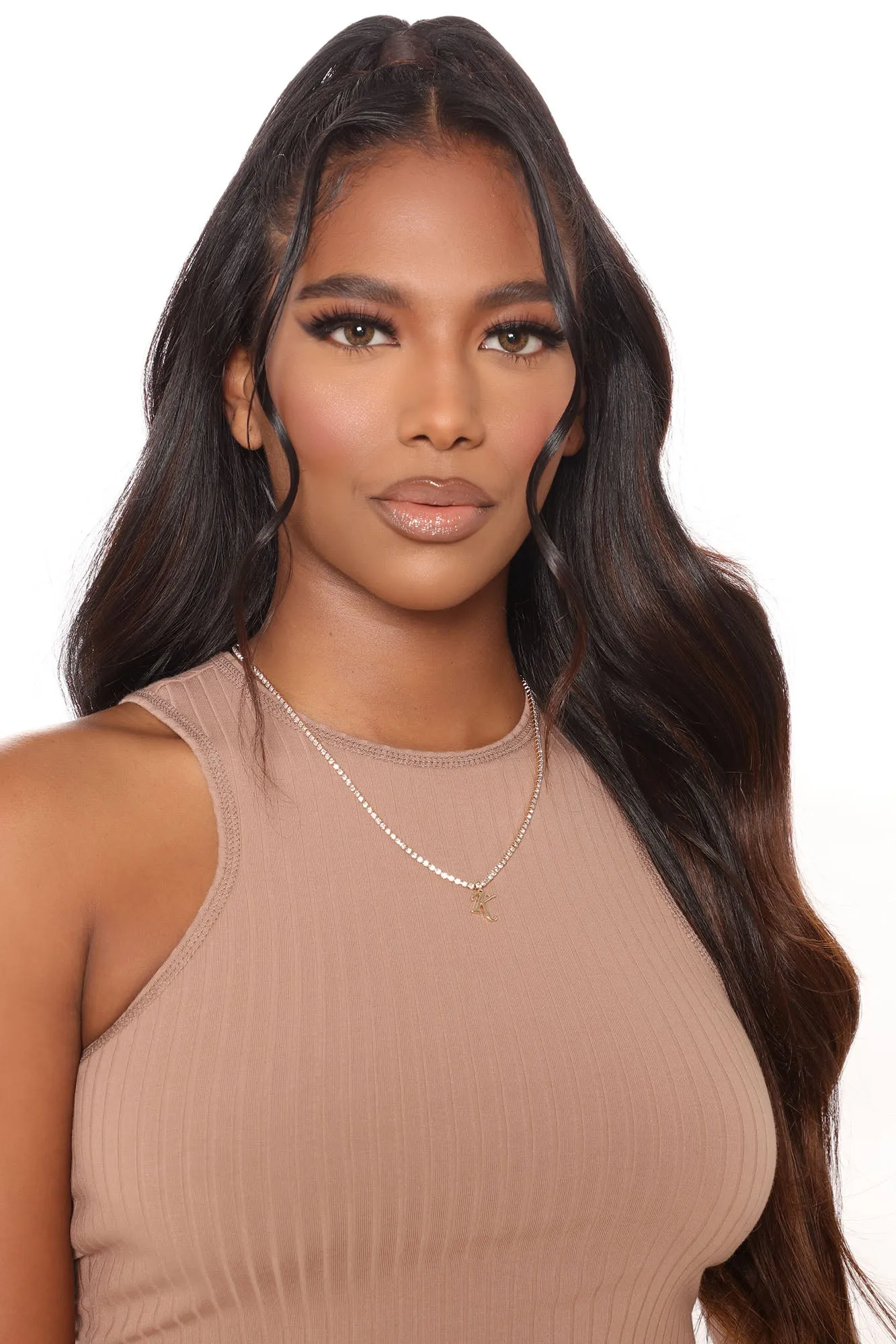 Always Personal 'K' Initial Necklace - Gold