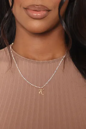 Always Personal 'K' Initial Necklace - Gold