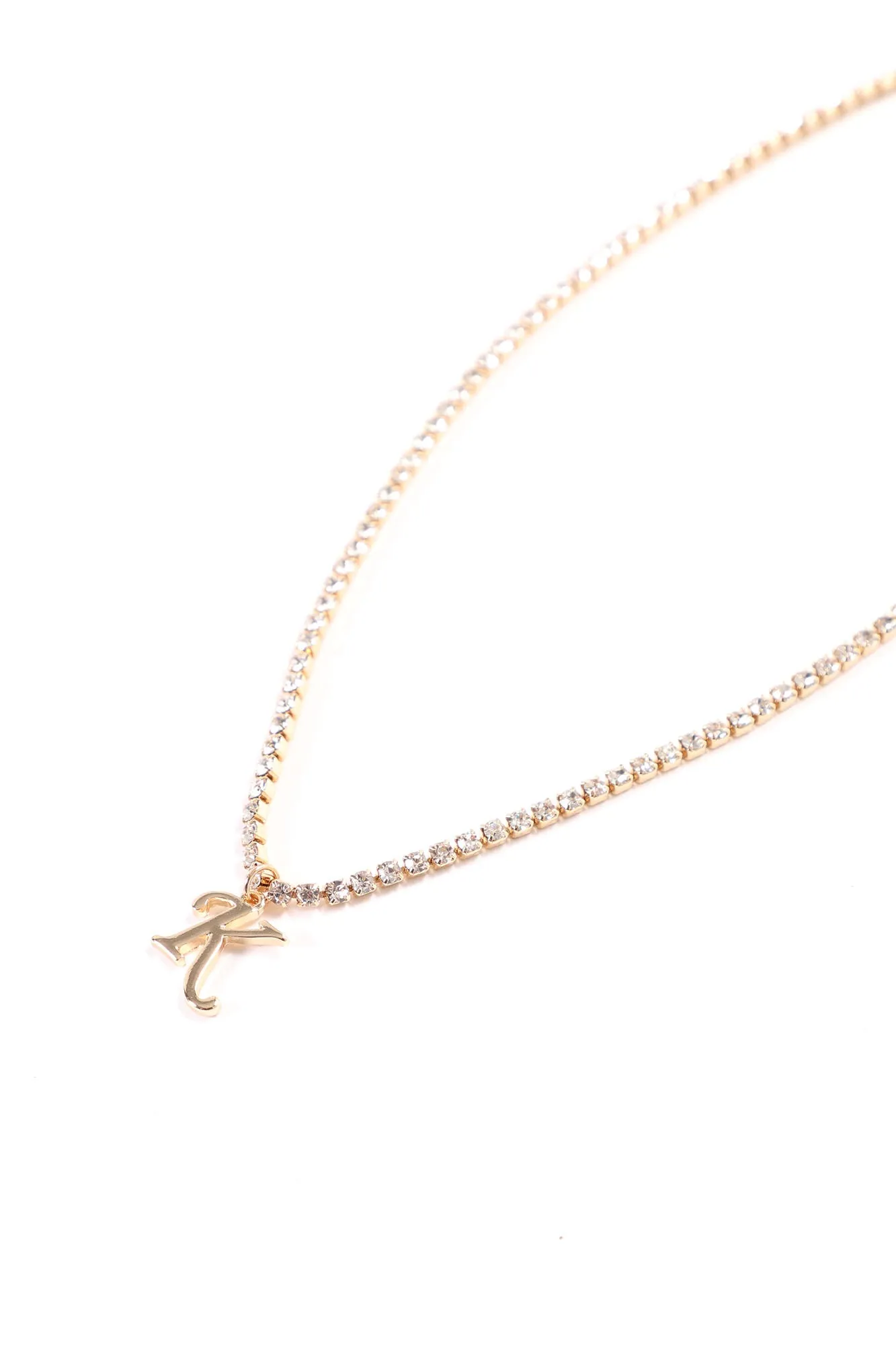Always Personal 'K' Initial Necklace - Gold