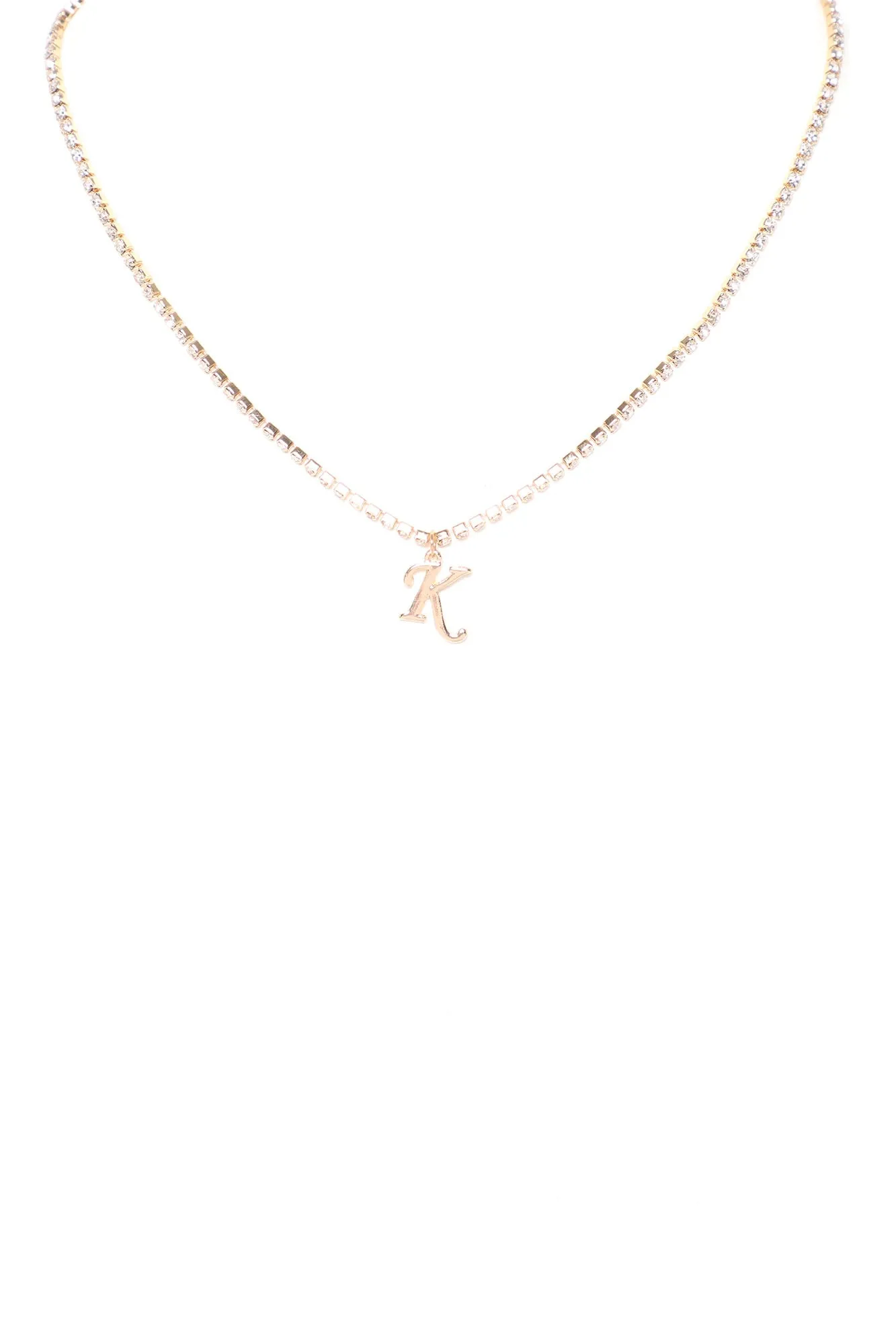 Always Personal 'K' Initial Necklace - Gold