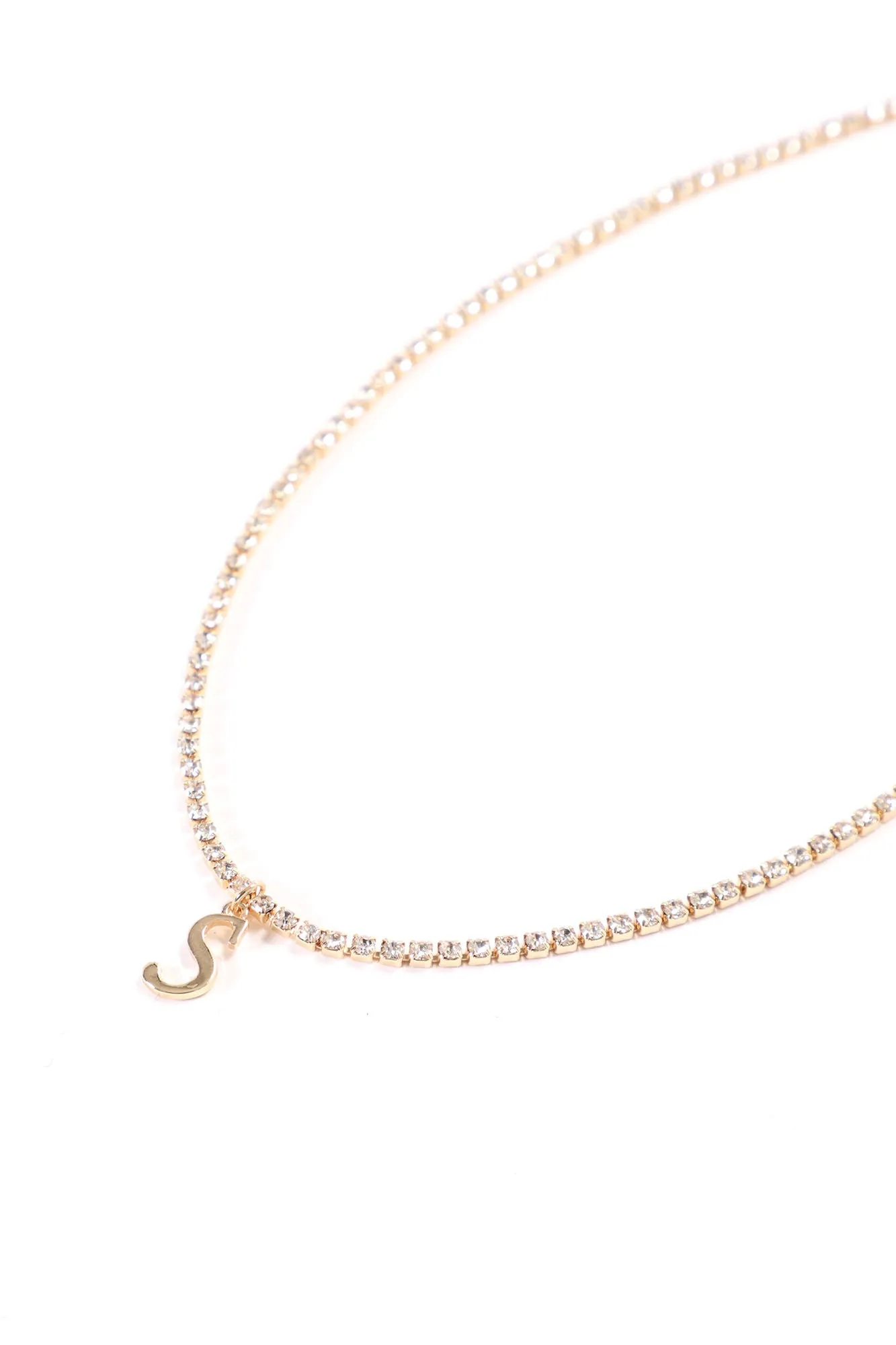 Always Personal 'S' Initial Necklace - Gold