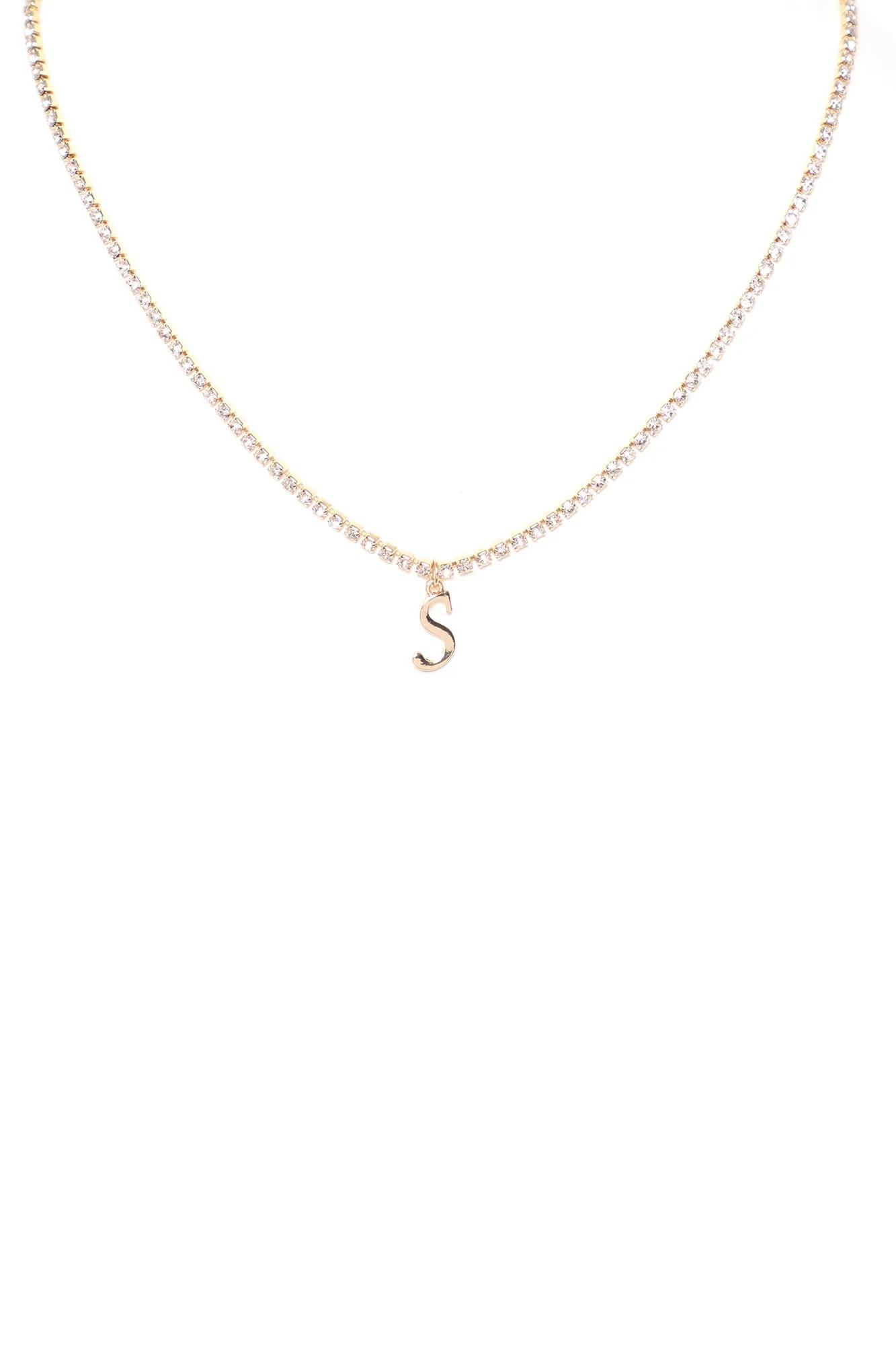 Always Personal 'S' Initial Necklace - Gold