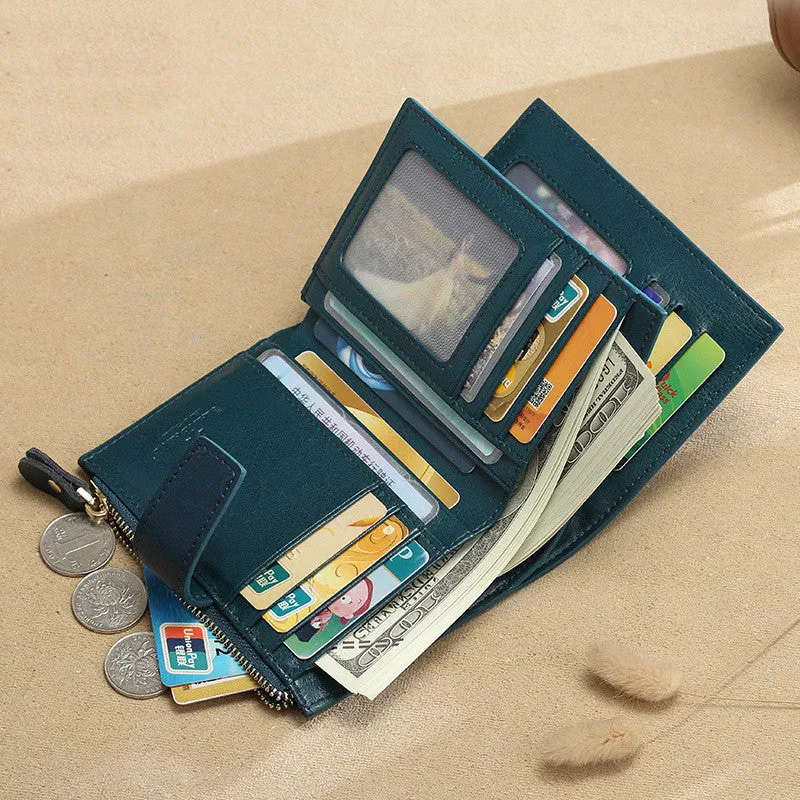 Anti-theft Swiping Zipper Hasp Multifunctional Coin Purse