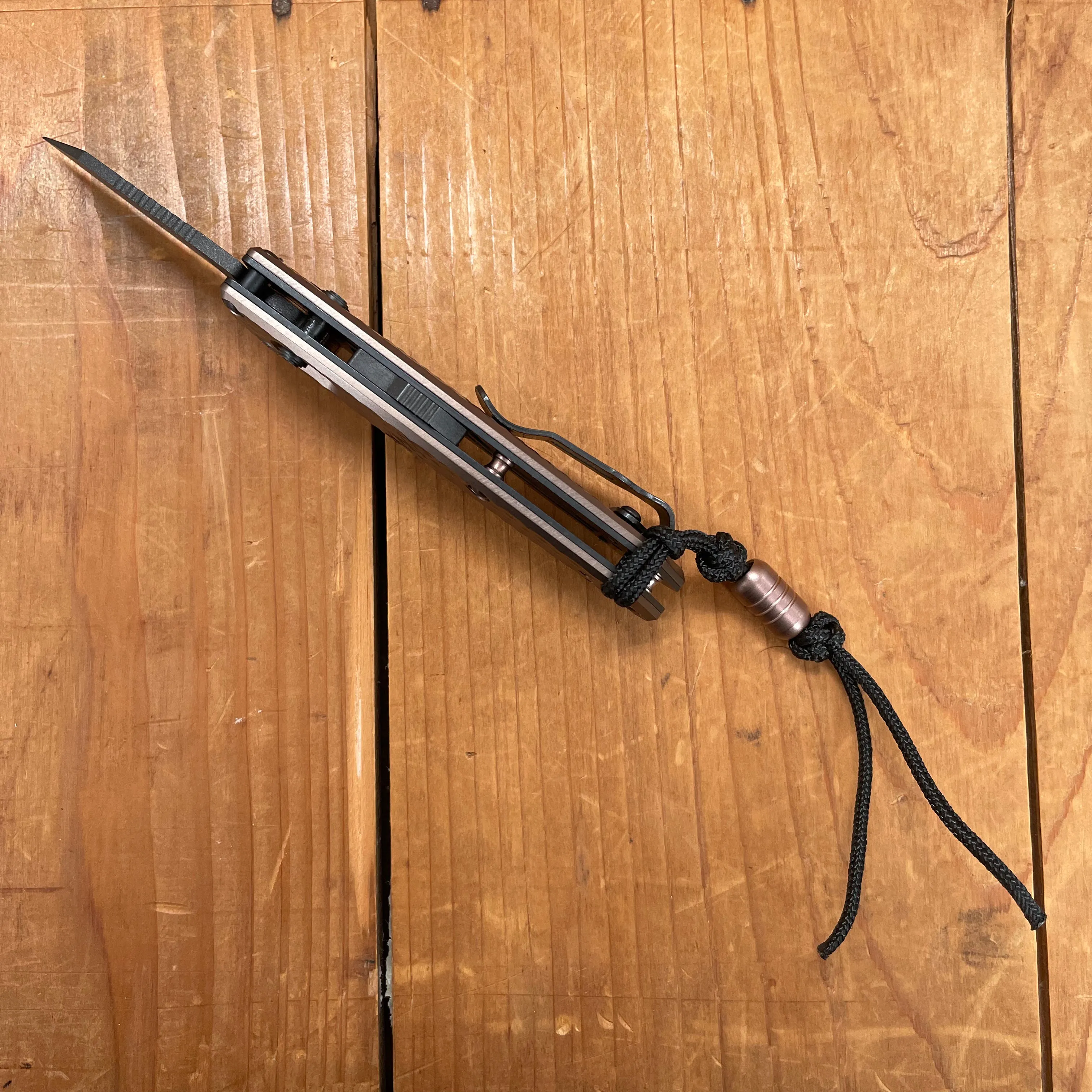 Benchmade 2950BK-1 Partial Immunity Wharncliffe CPM-M4 Auto AXIS Lock Burnt Bronze Handle