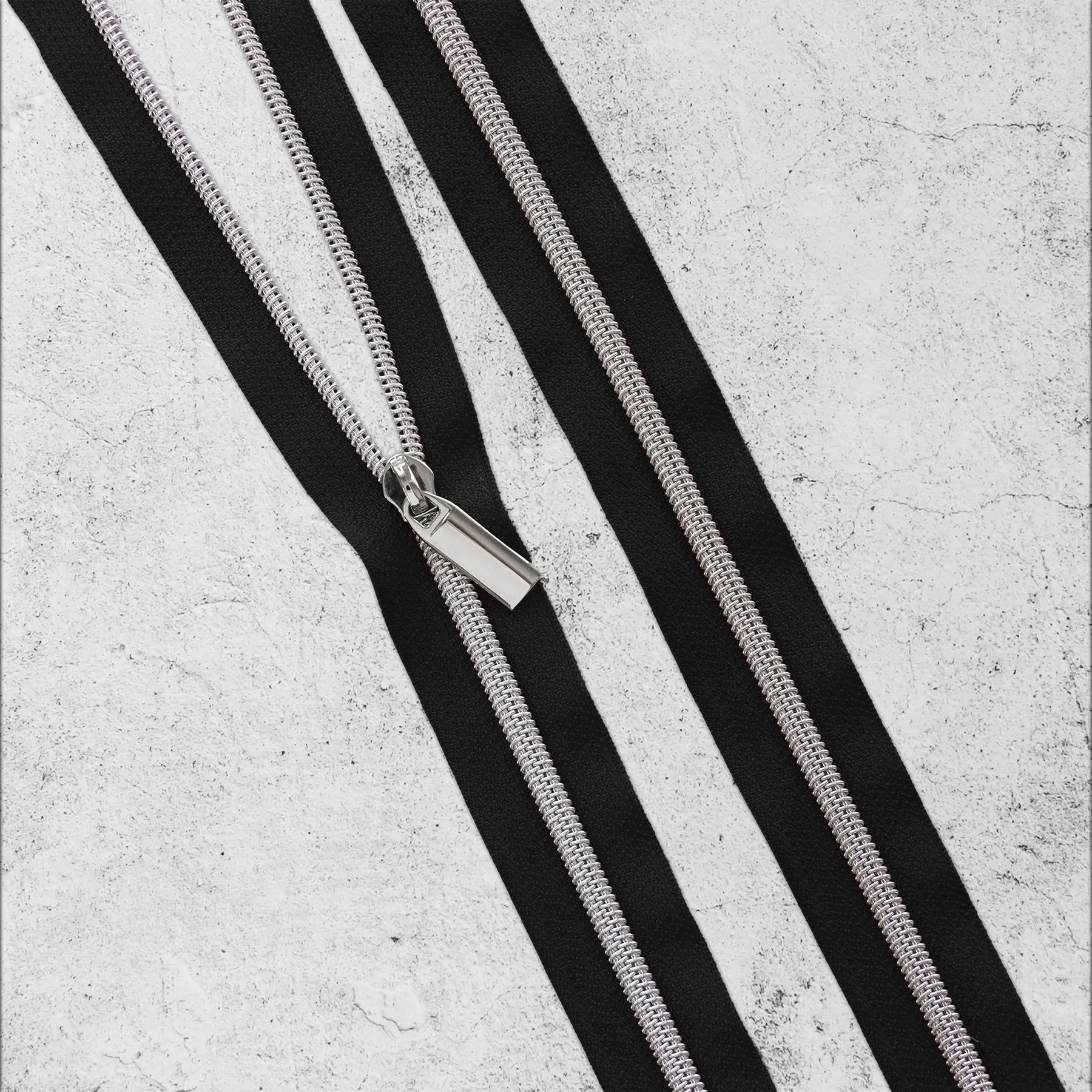 Black Nylon Coil Zippers