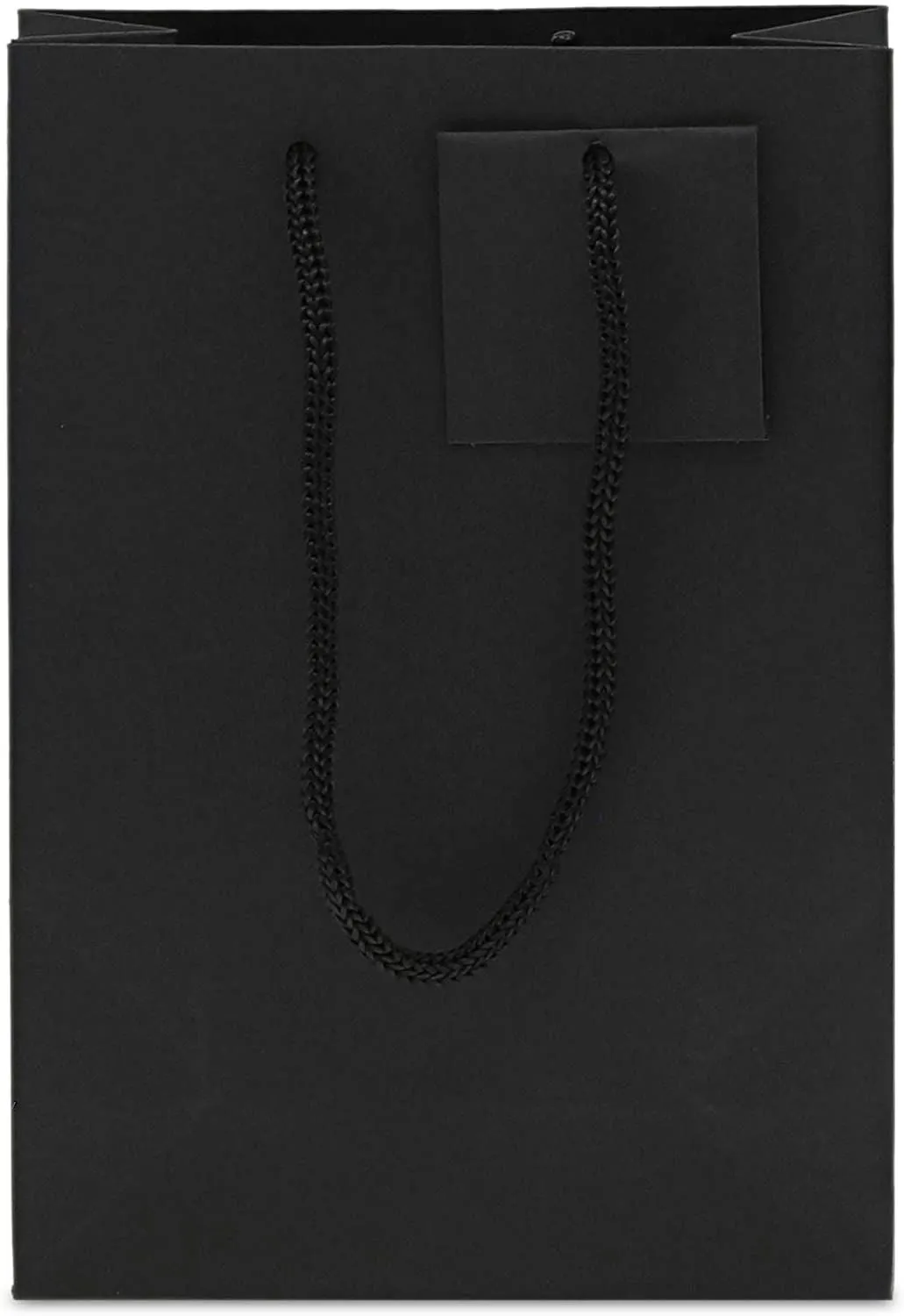 Black Paper Gift Bags with Handles, Tags, Tissue Paper (8 x 5.5 In, 20 Pack)