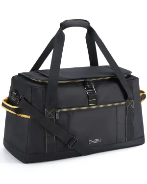 Carry on Bag, LIGHT FLIGHT 54L Large Travel Duffel Bags, Wide Open Weekender Overnight Bag, Heavy Duty Duffle Bag with Backpack Straps, Wet Pocket-Black