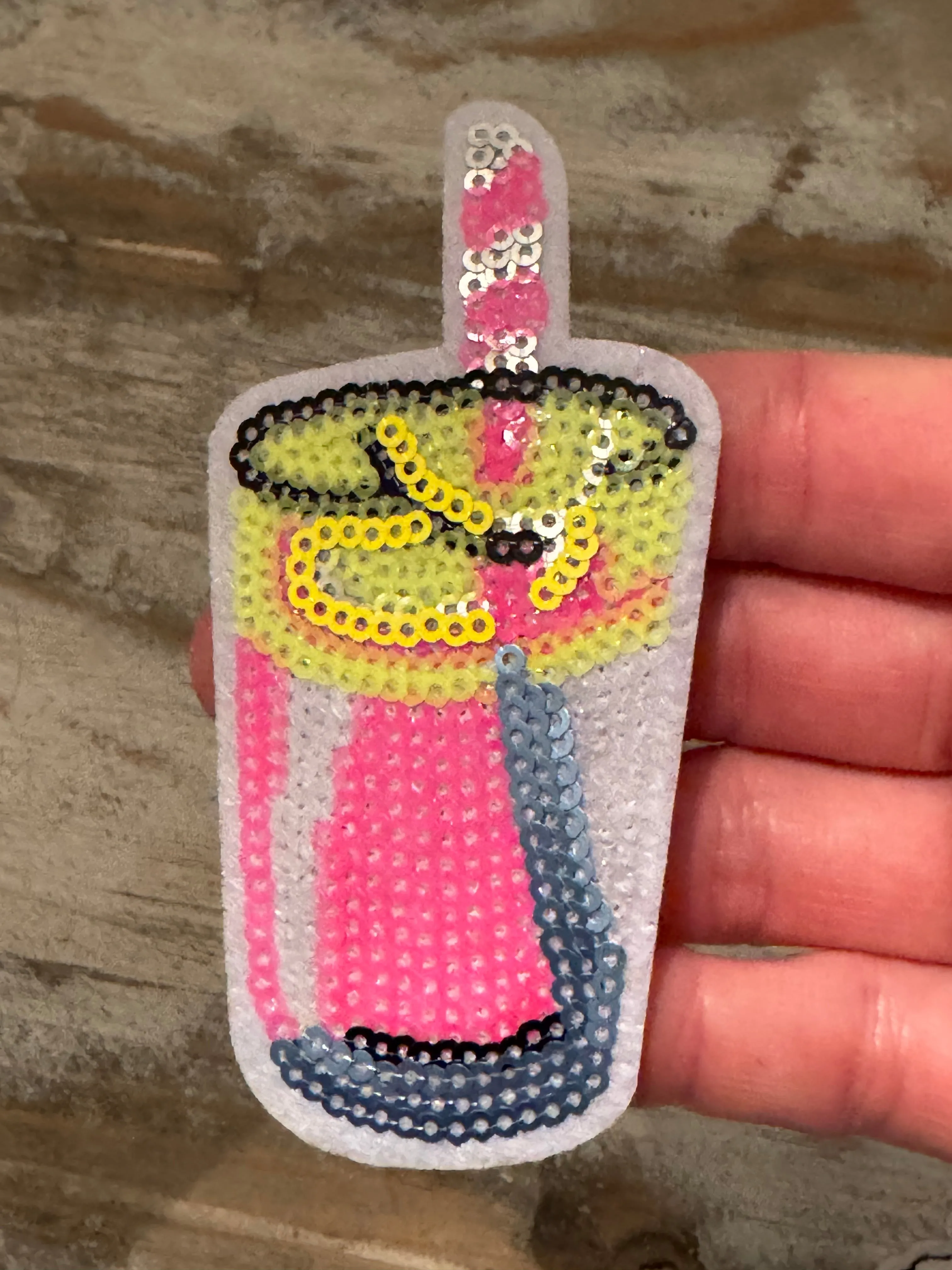 Cocktail Drink Iron On Patches