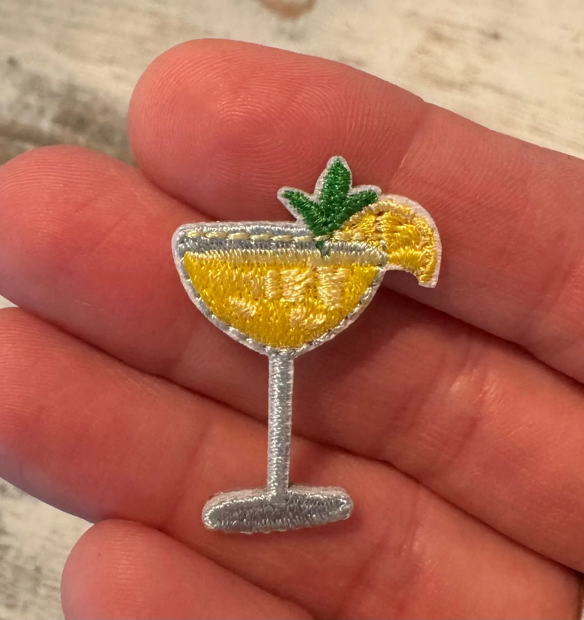 Cocktail Drink Iron On Patches