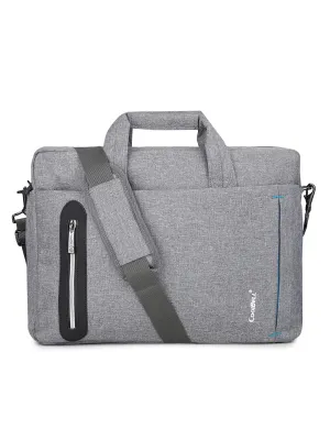 CoolBELL Lightweight Slim Nylon Unisex 15.6 inch Laptop Notebook MacBook Messenger Bag (Grey)