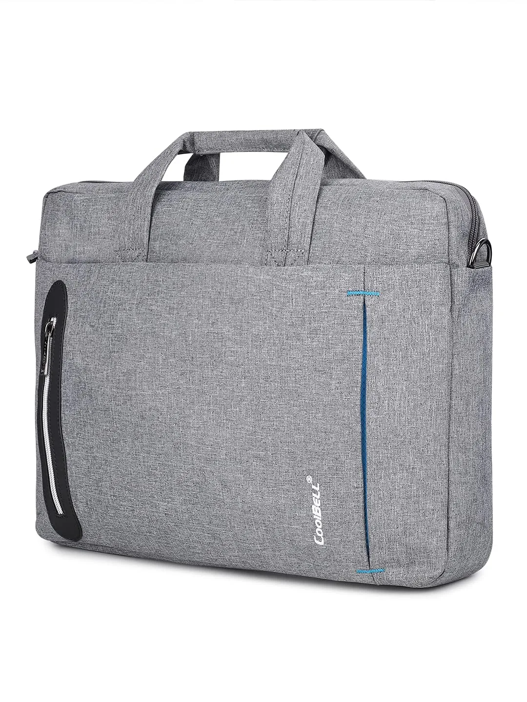 CoolBELL Lightweight Slim Nylon Unisex 15.6 inch Laptop Notebook MacBook Messenger Bag (Grey)