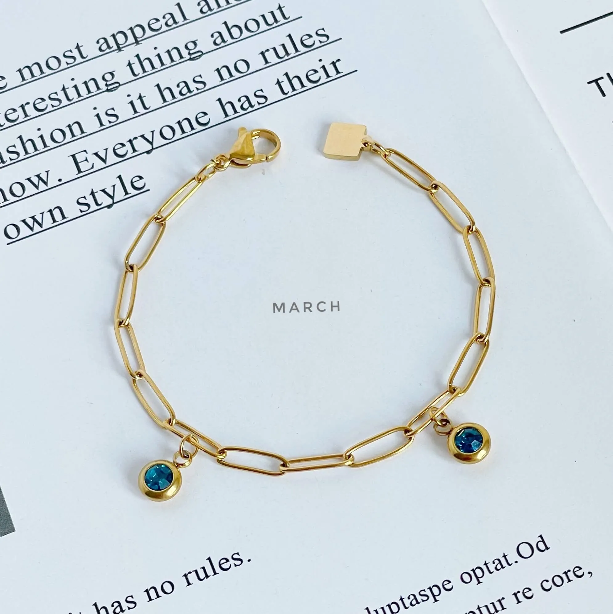 Double Birthstone Bracelet (Jan-June)