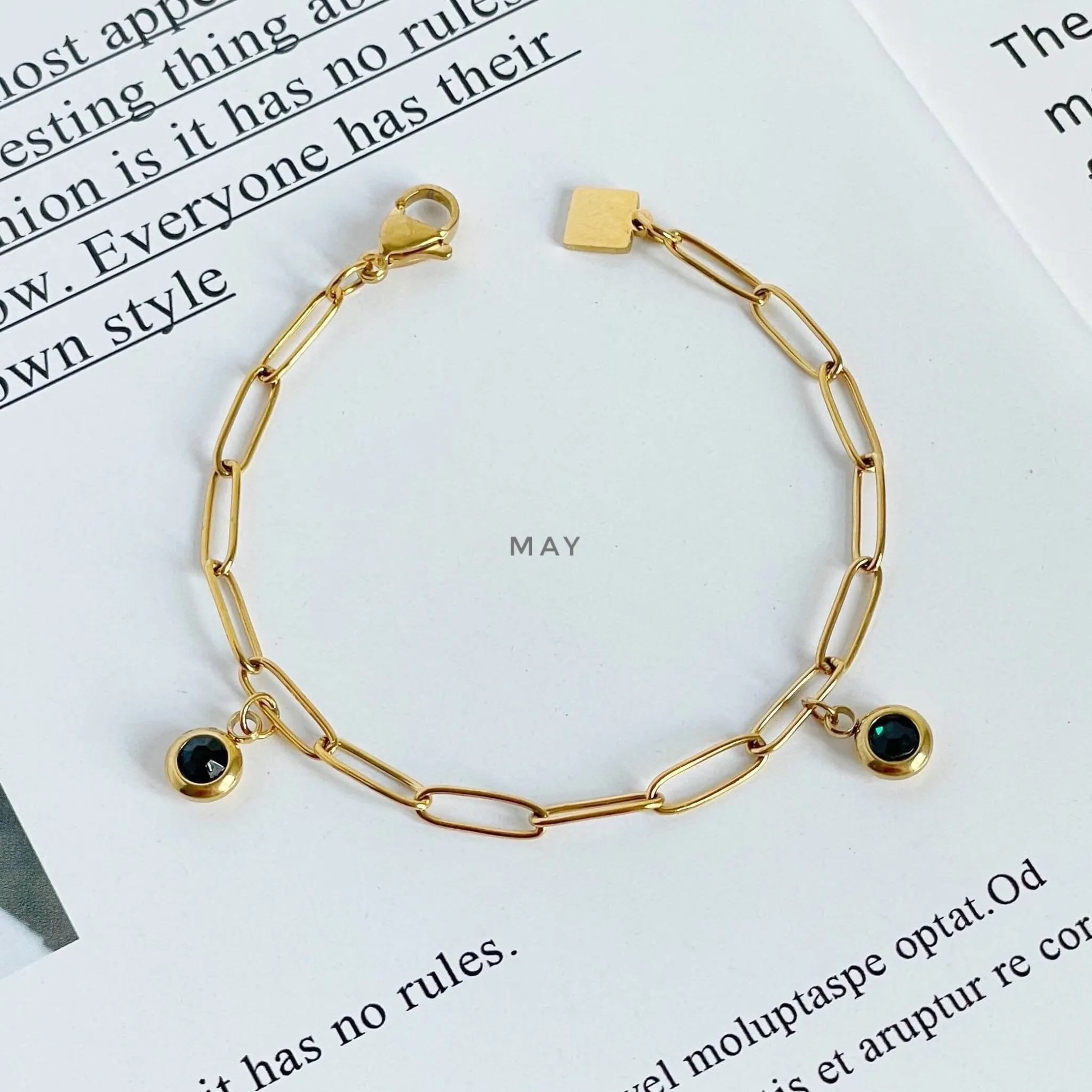 Double Birthstone Bracelet (Jan-June)