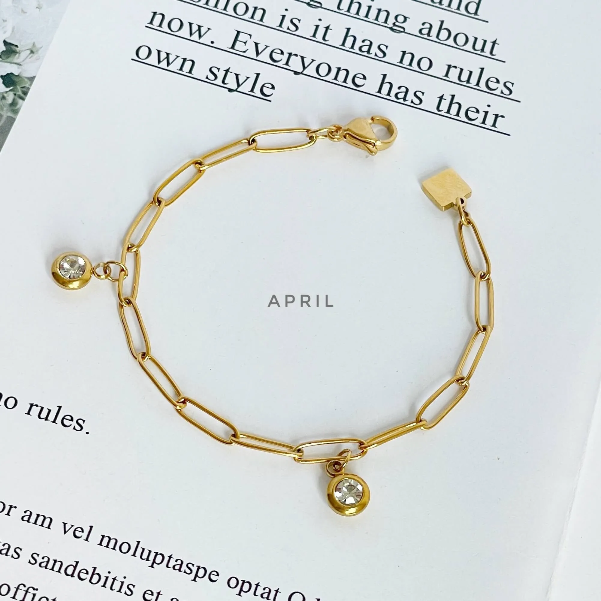 Double Birthstone Bracelet (Jan-June)
