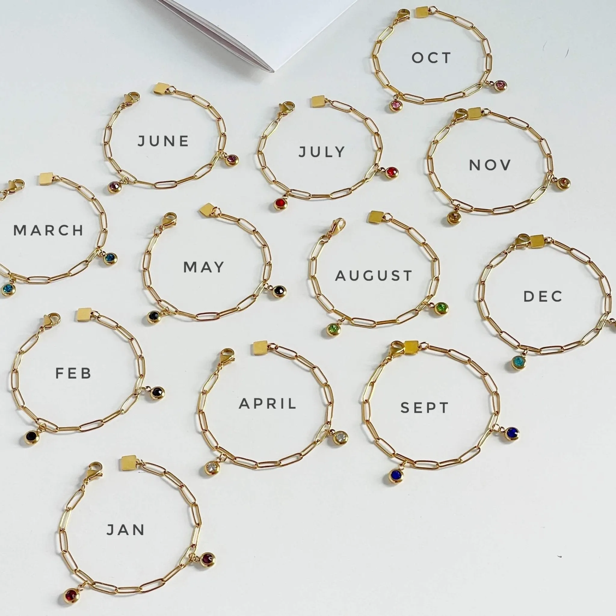 Double Birthstone Bracelet (Jan-June)