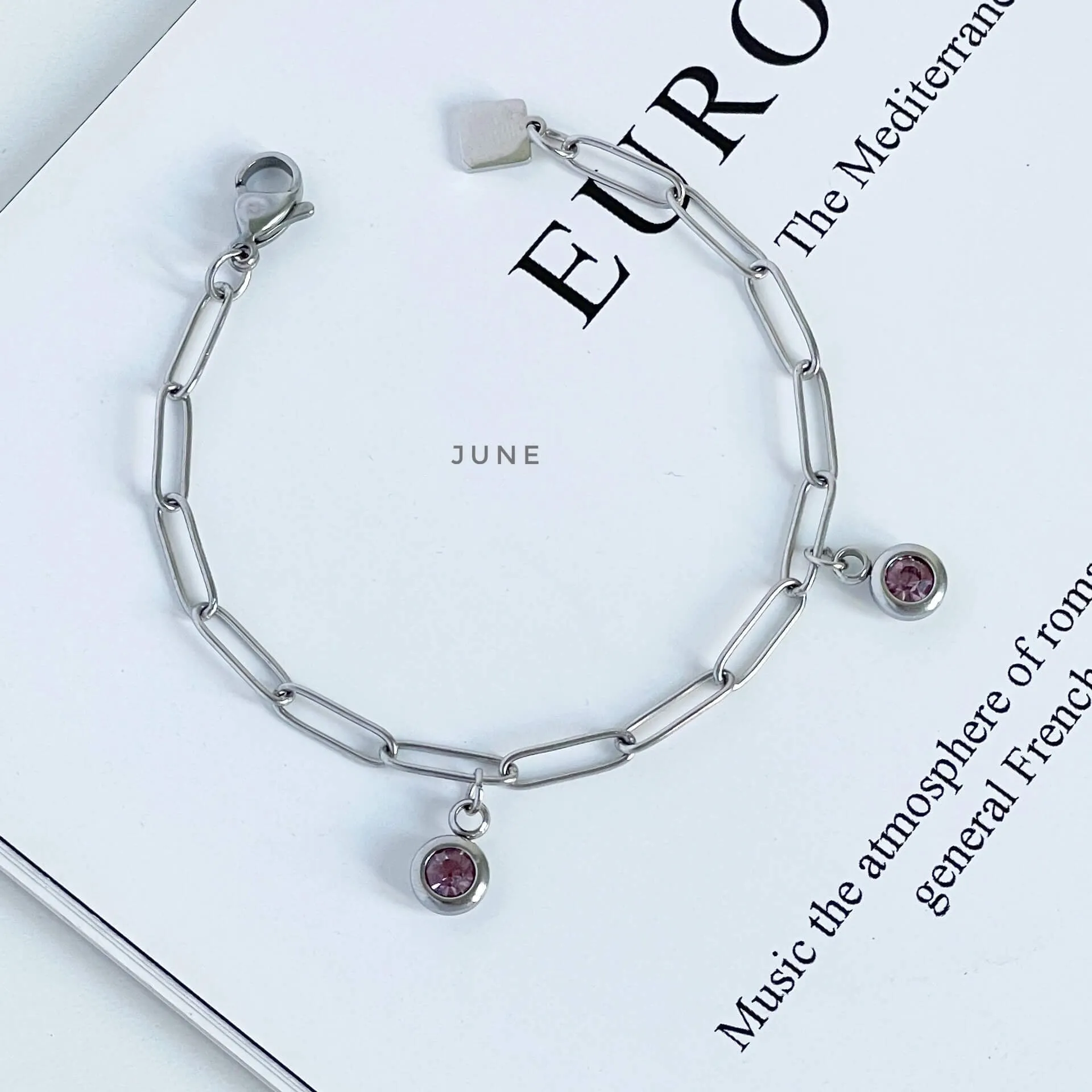 Double Birthstone Bracelet (Jan-June)