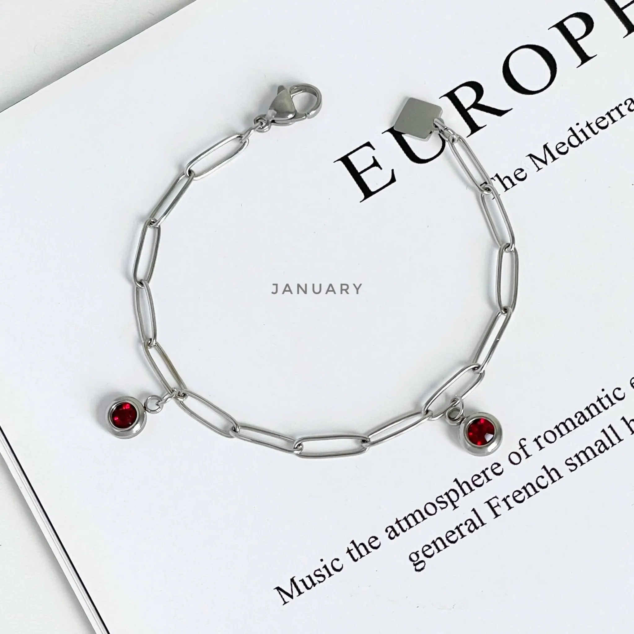 Double Birthstone Bracelet (Jan-June)