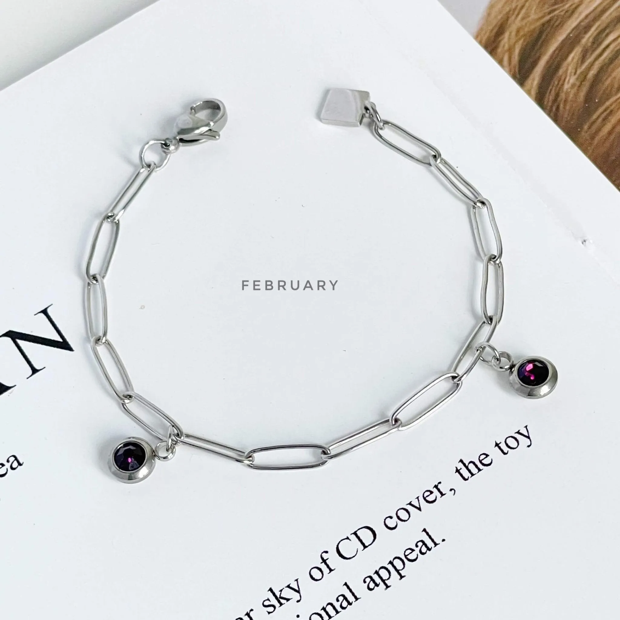Double Birthstone Bracelet (Jan-June)