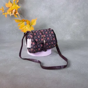 Easy Sling Black with Red Colour Flower Design