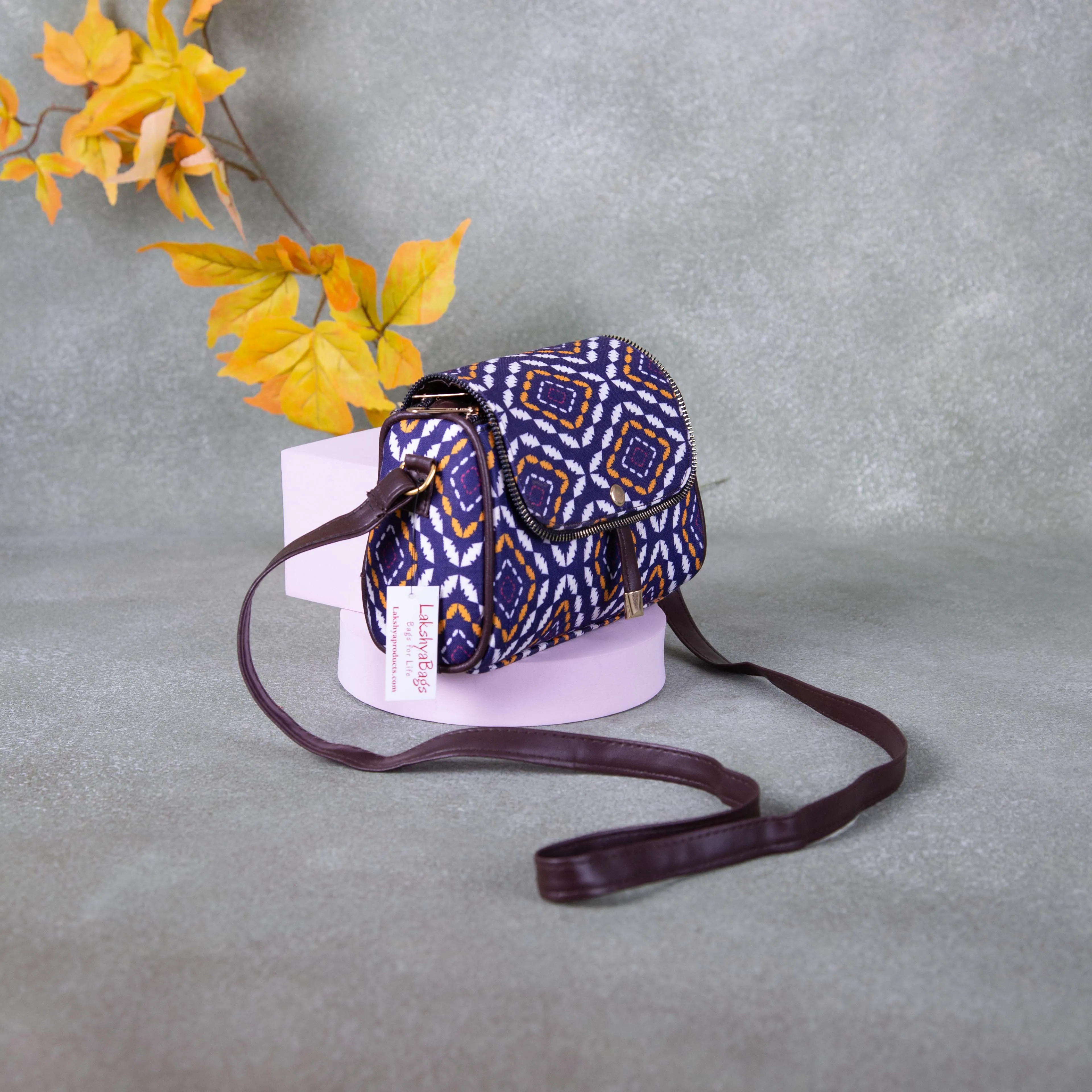 Easy Sling Blue Colour with White Diamond Design
