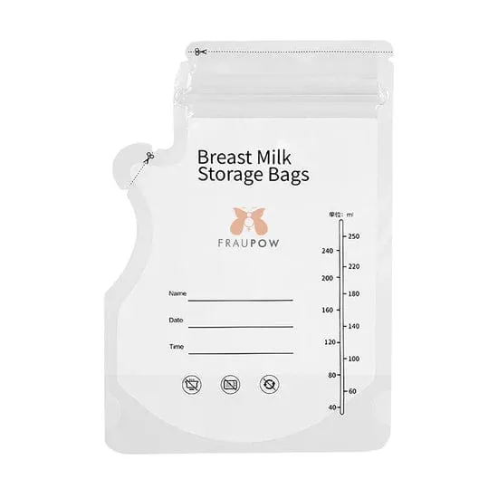 Fraupow Breast Milk Storage Bags - 30 Pack