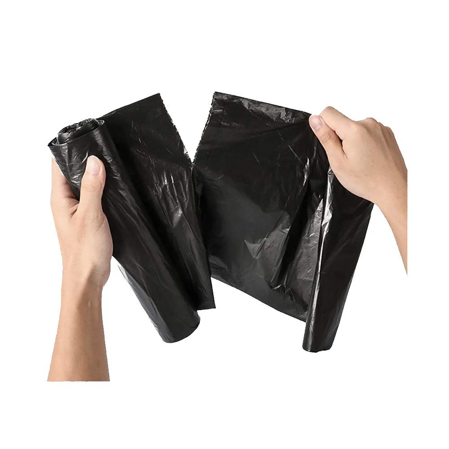 Heart Home Medium 120 Biodegradable Garbage Bags, Dustbin Bags, Trash Bags For Kitchen, Office, Warehouse, Pantry or Washroom, 19x21 Inches (Black)-HS41HEARTHH24026