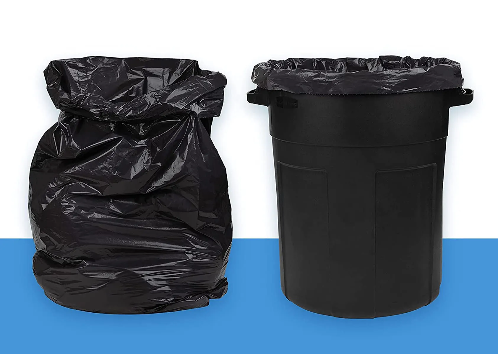 Heart Home Medium 120 Biodegradable Garbage Bags, Dustbin Bags, Trash Bags For Kitchen, Office, Warehouse, Pantry or Washroom, 19x21 Inches (Black)-HS41HEARTHH24026