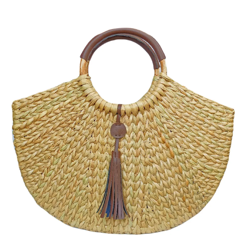 IMARS Stylish Handbag Brown For Women & Girls (Basket Bag) Made With Kuana Grass