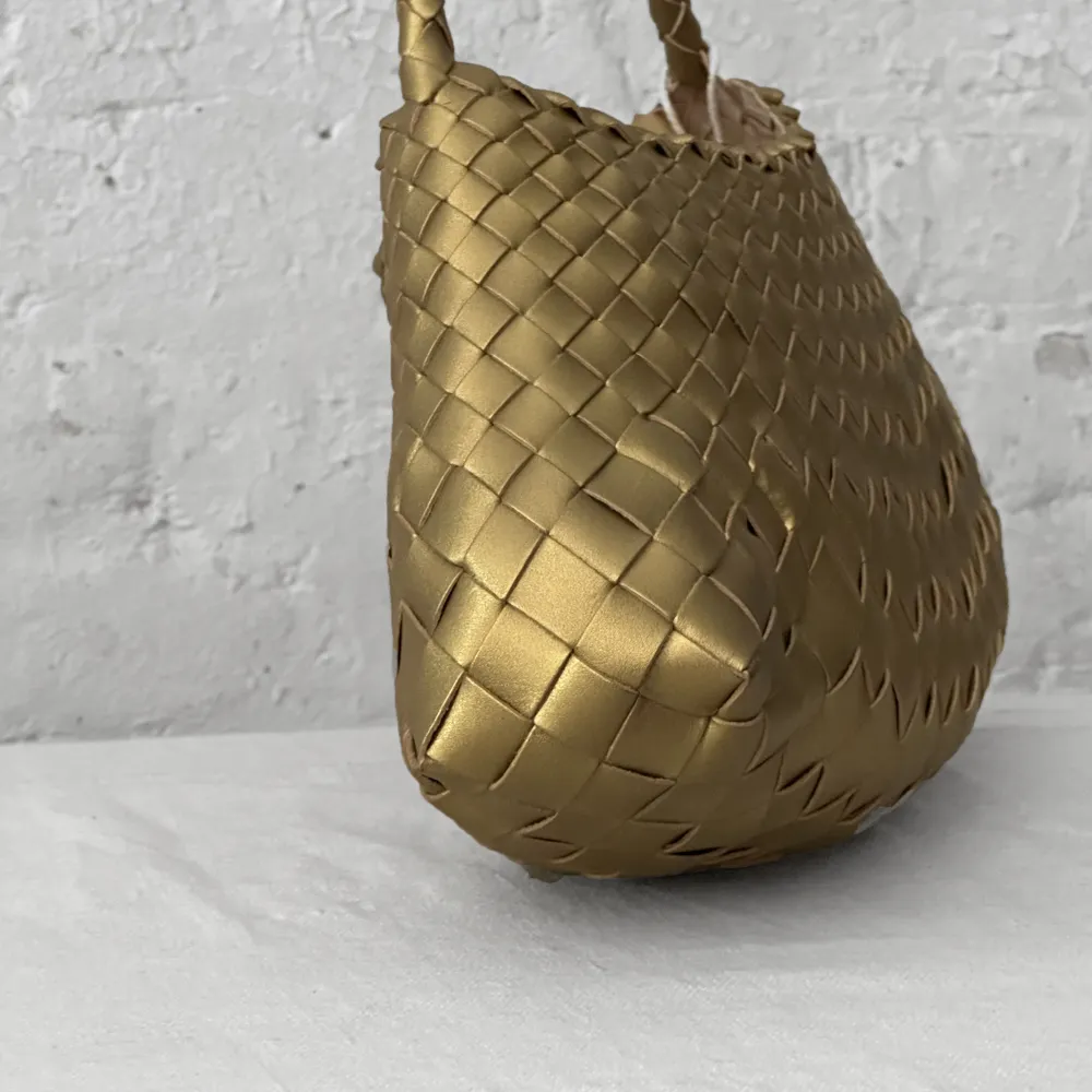 Luxury Gold Leather Dragon Diffusion Rosanna Handbag - Elegant Chic Design