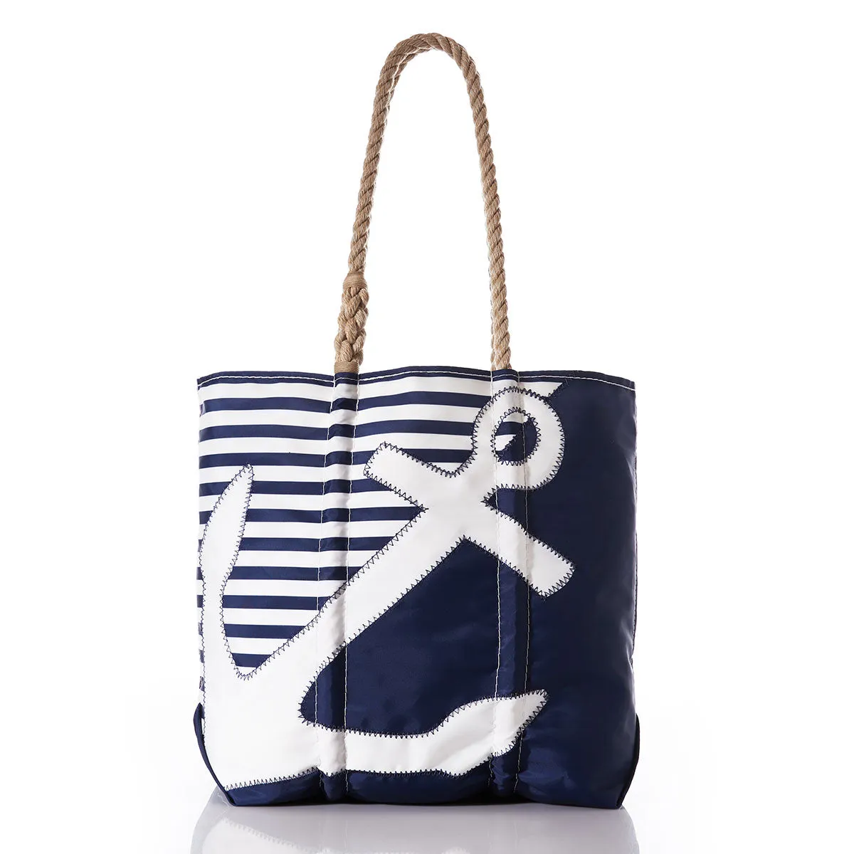 Medium Brenton Stripe White Anchor Tote