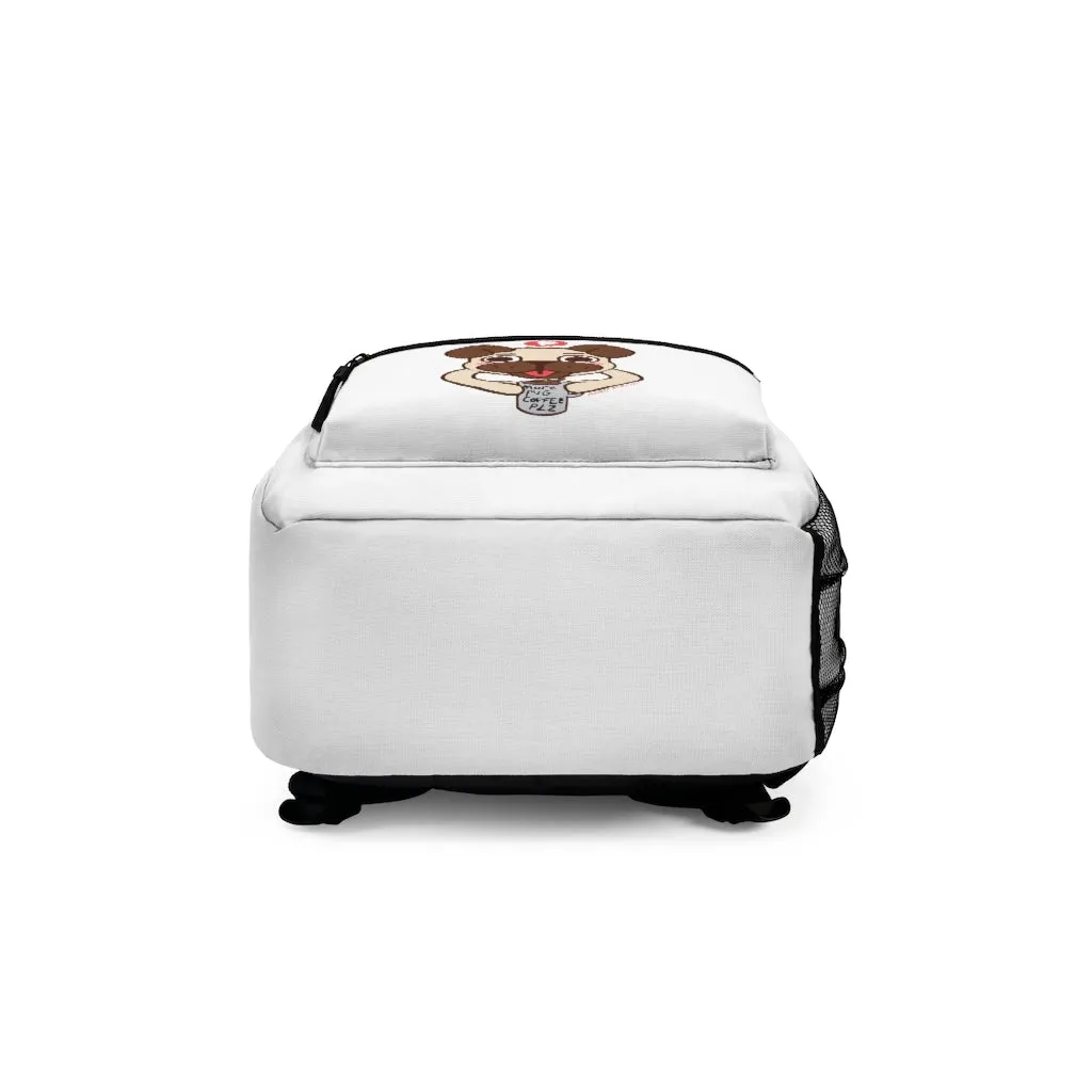 More Pug Coffee Please Backpack (Made in USA)