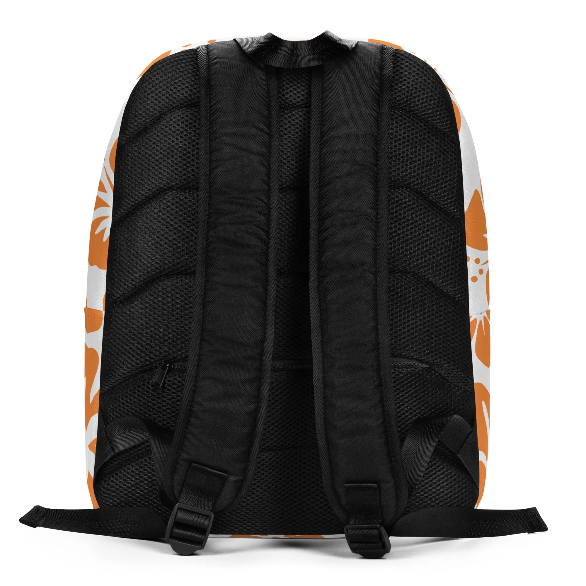 Orange and White Hawaiian Print Backpack