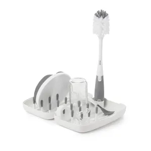 OXO Tot On-the-Go Drying Rack & Bottle Brush grey
