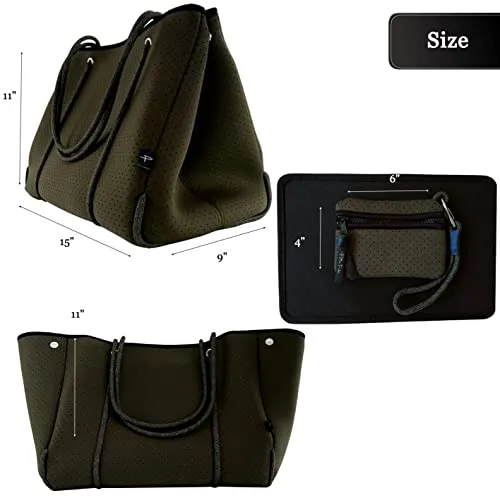 Pole Tribe Large Neoprene Tote Bag Versatile and Lightweight Neoprene Bag
