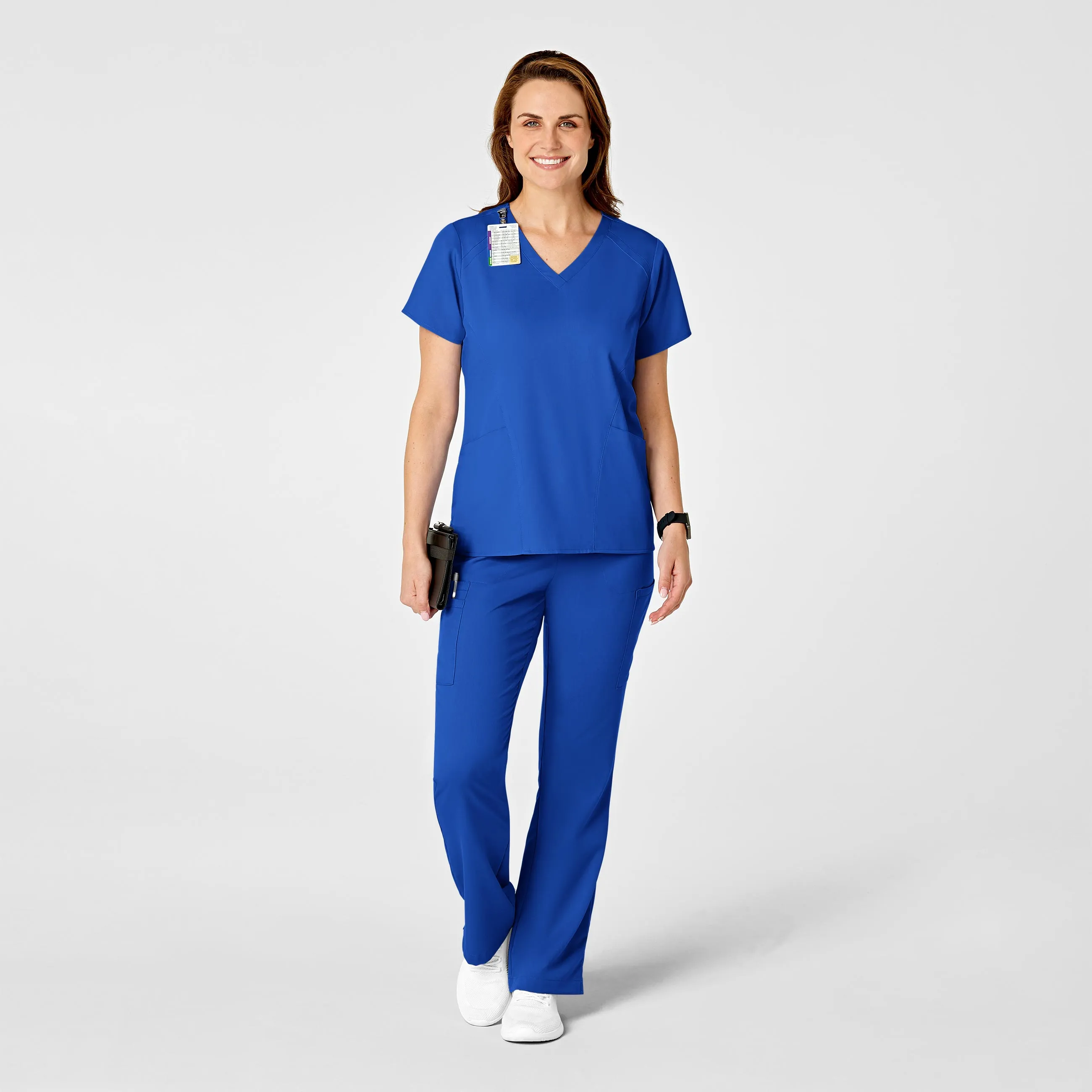 PRO Women's Four Pocket V-Neck Scrub Top - Royal