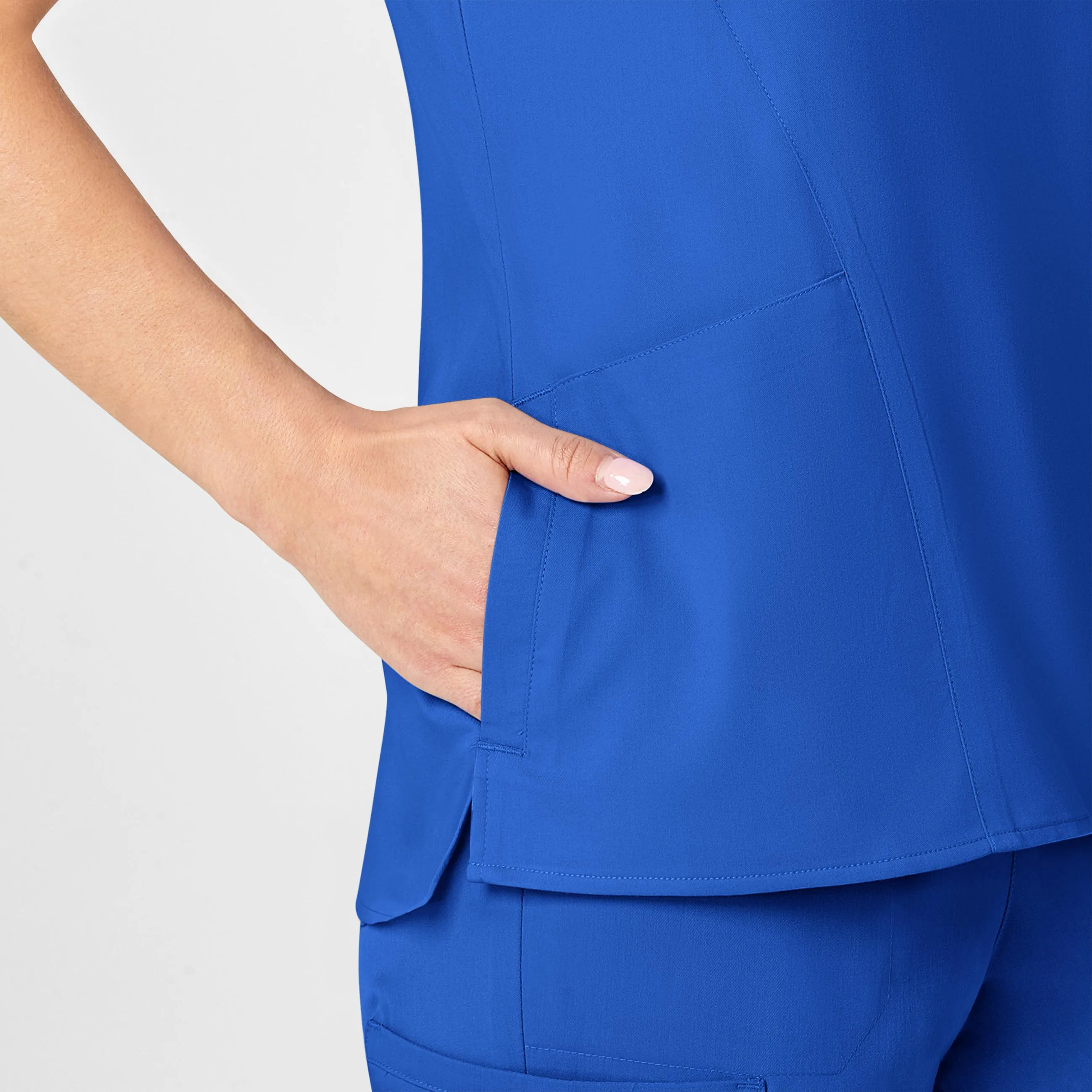 PRO Women's Four Pocket V-Neck Scrub Top - Royal