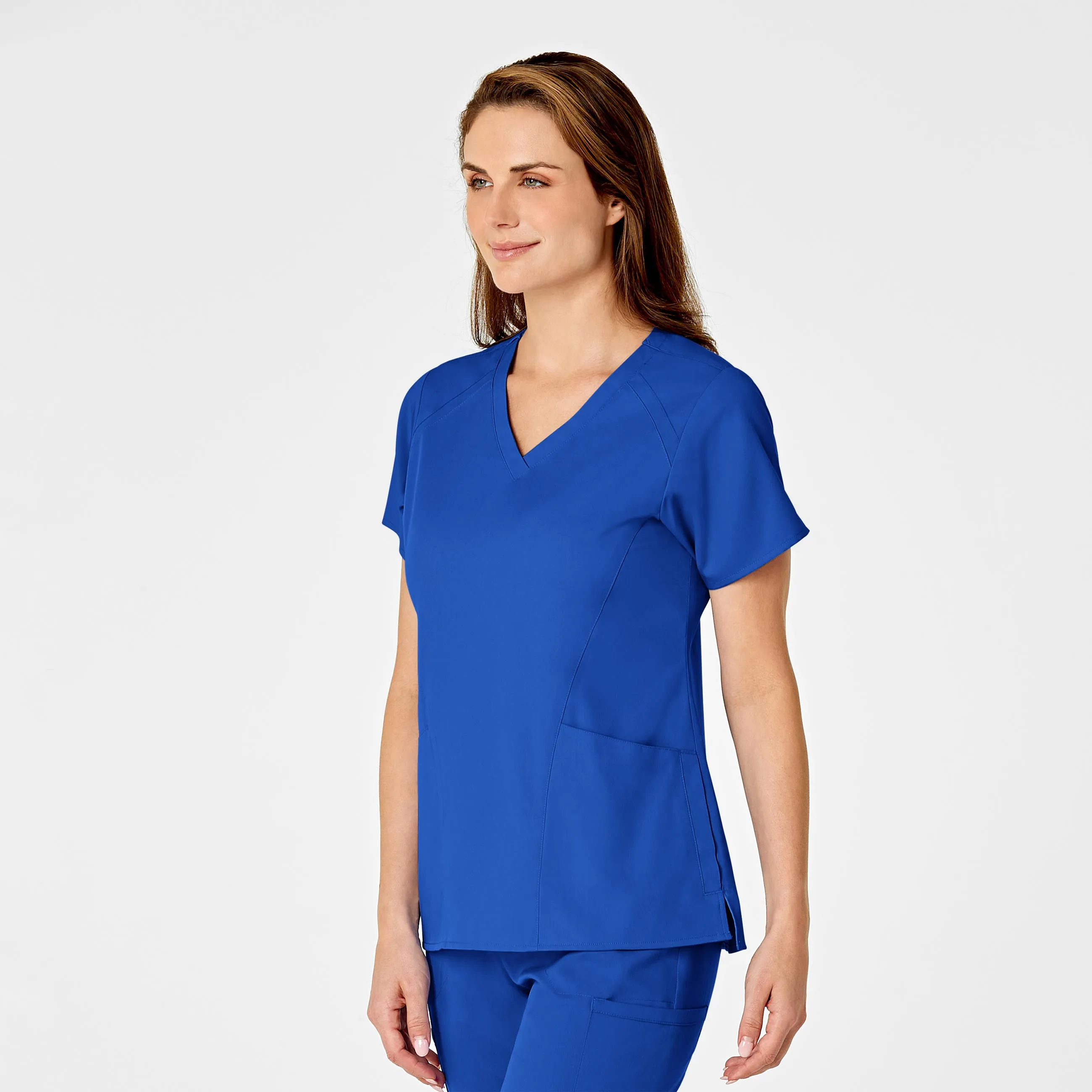 PRO Women's Four Pocket V-Neck Scrub Top - Royal