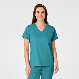 PRO Women's Four Pocket V-Neck Scrub Top - Teal Blue