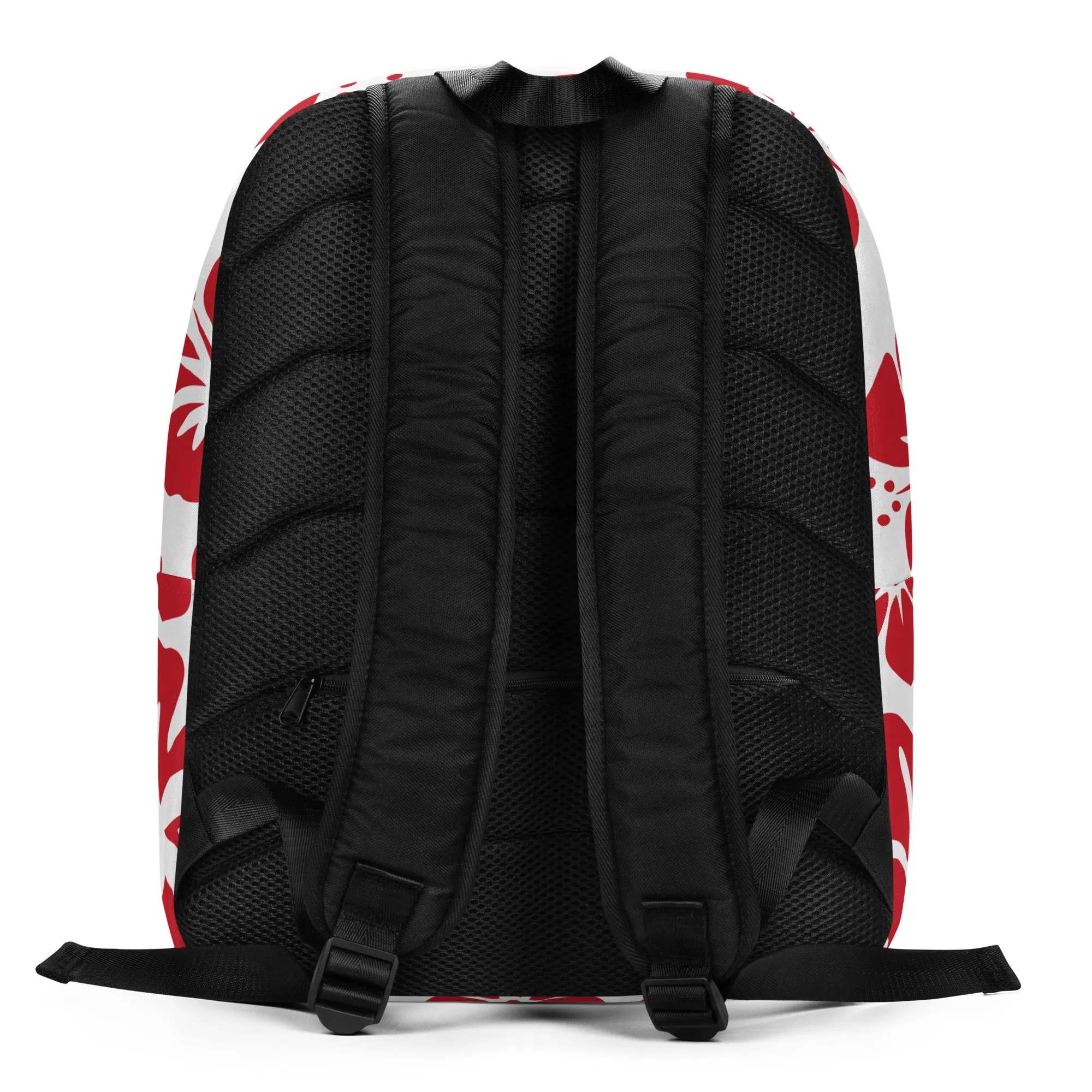 Red and White Hawaiian Print Backpack