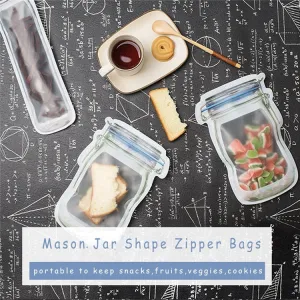 Reusable Mason Jar Zipper Bags - EcoSeal