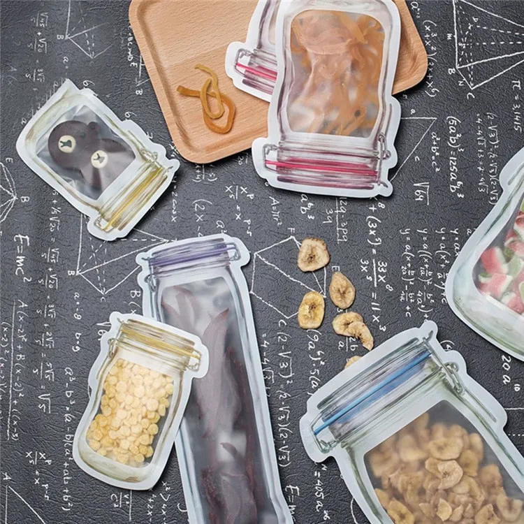 Reusable Mason Jar Zipper Bags - EcoSeal