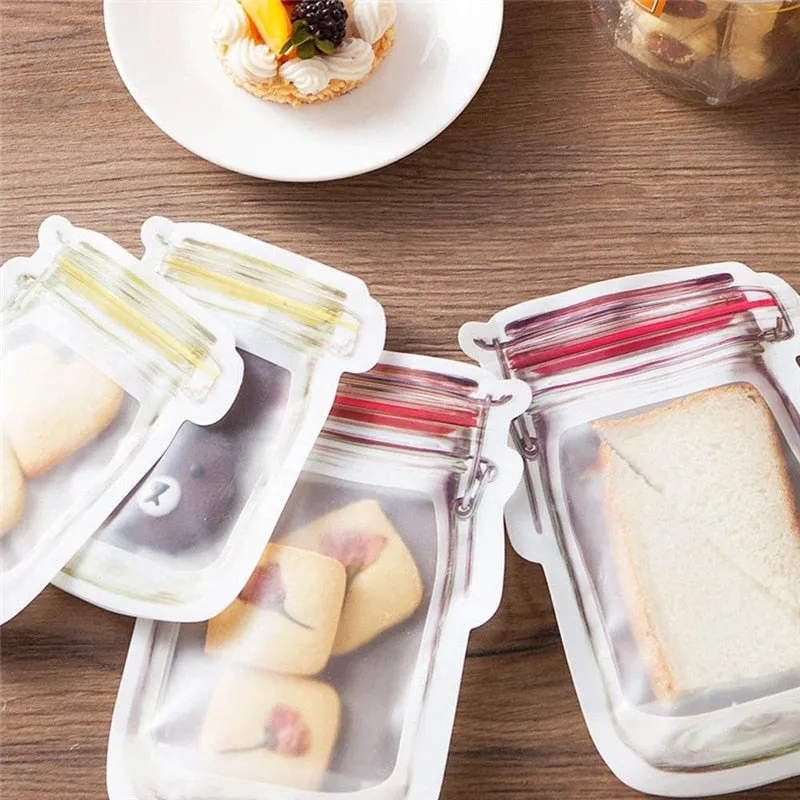 Reusable Mason Jar Zipper Bags - EcoSeal